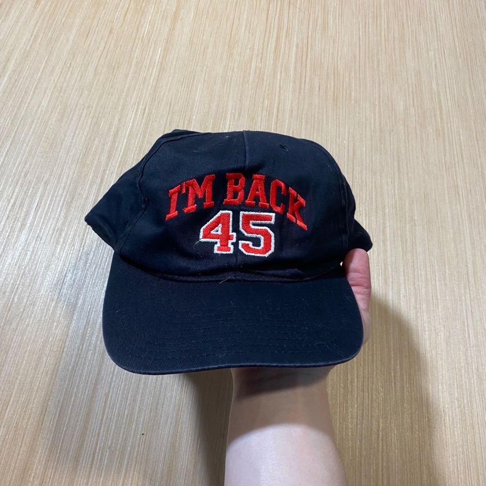 Headmaster Michael Jordan Im Back 45 Snapback Hat Black March 19 1995 NBA Cap